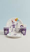 Children’s skeleton party tableware kit
